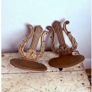 Vintage Gold Wall Shelves Pair Faux Carved Wood Florentine 1960s Syroco Wood